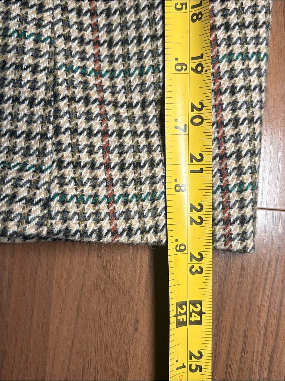 Women’s Wool Blend Houndstooth Plaid Blazer Heritage Preppy Quiet Luxury - Picture 12 of 12